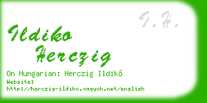 ildiko herczig business card