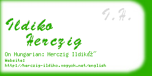 ildiko herczig business card